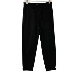 I&M‎ Black Label Structured High Waist Button Detail Trousers Pants Women Sz S